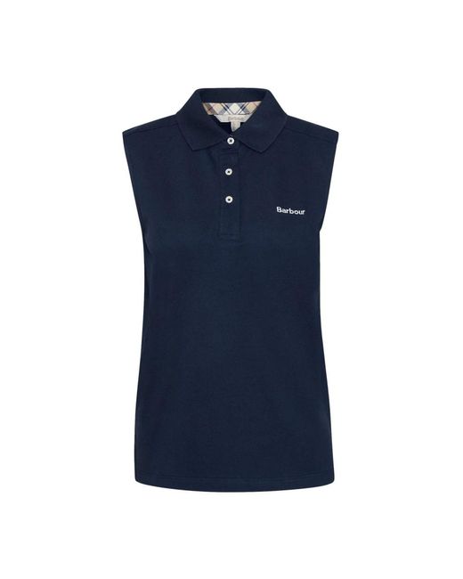 Sleeveless Tops Barbour de color Blue