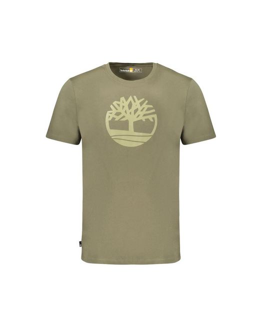 Timberland Tops ,Groen ,Katoen Groene Katoenen T-Shirt in het Green voor heren