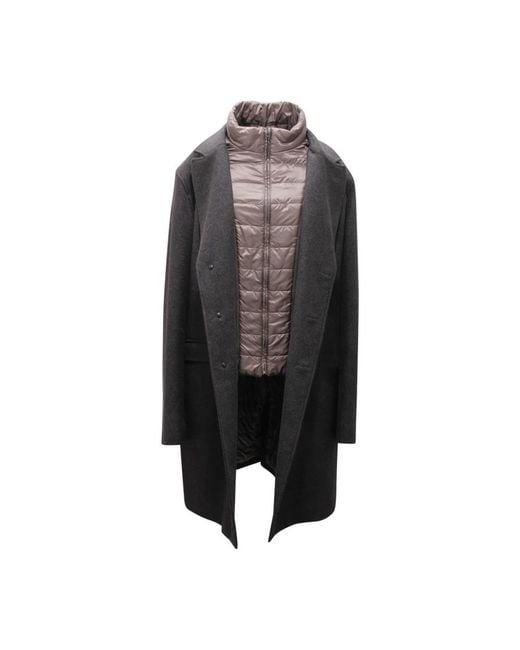 Herno Black Single-Breasted Coats for men