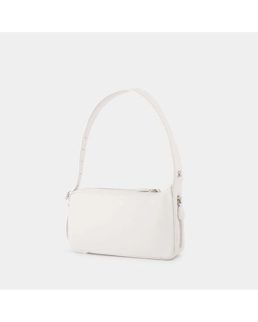 Courreges White Weiße leder-schultertasche