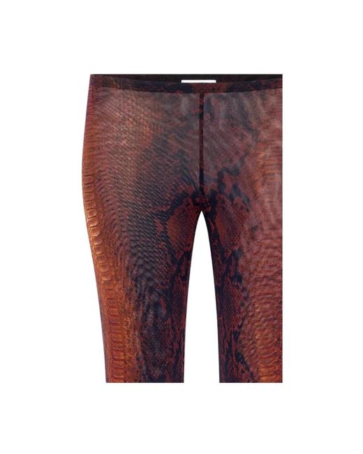 Jean Paul Gaultier Red Mesh Hose Mit Python-Print