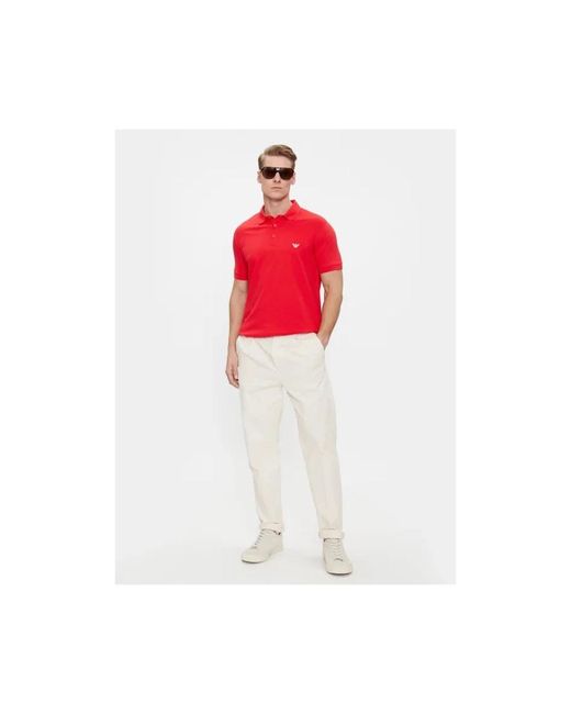 Emporio Armani Red Polo Shirts for men
