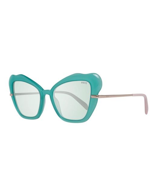 Occhiali da sole turchese a farfalla di Emilio Pucci in Blue