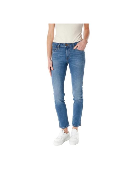 Lee Jeans Blue Cropped Jeans