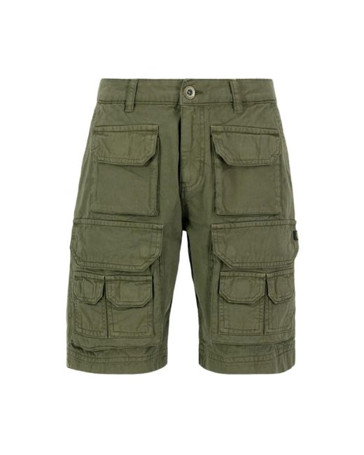 Alpha Industries Green Casual Shorts for men