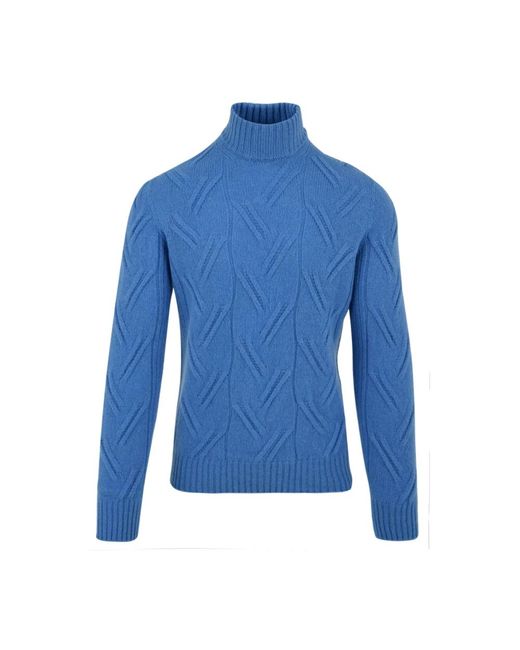 Drumohr Truien & Vesten ,Blauw ,Lichtblauwe Coltrui Voor in het Blue voor heren