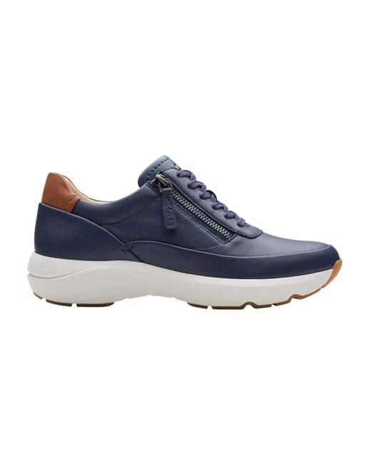 Clarks Sneakers in het Blue