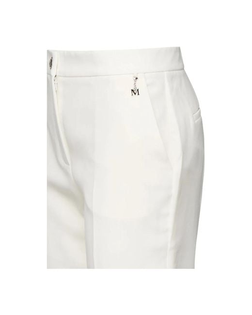 Slim-Fit Trousers Guess de color White