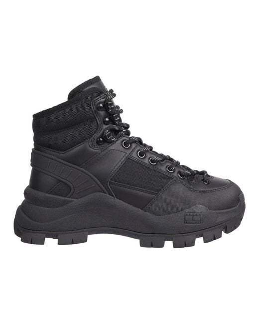Tommy Hilfiger Black Lace-Up Boots