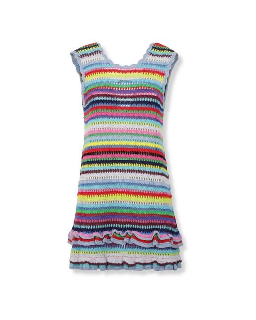 Ganni Blue Knitted Dresses