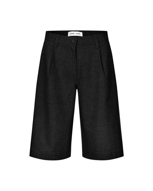 Long Shorts Samsøe & Samsøe de color Black