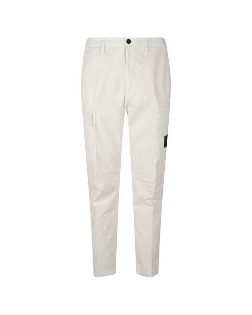 Stone Island White Chinos for men
