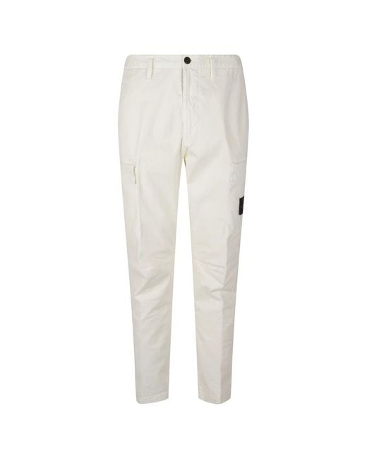 Stone Island White Chinos for men