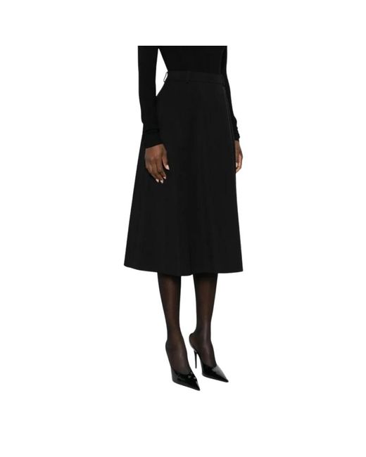 Balenciaga Black Midi Skirts
