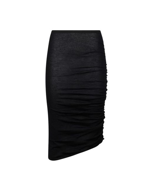 Falda midi negra con fruncidos Isabel Marant de color Black