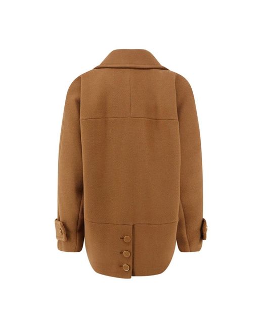 Chloé Brown Double-Breasted Coats
