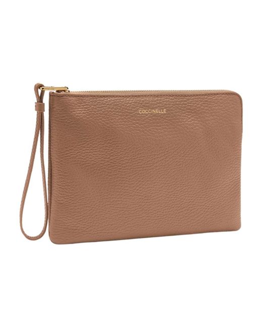 Coccinelle Brown Weiche Lederorganizer-Tasche