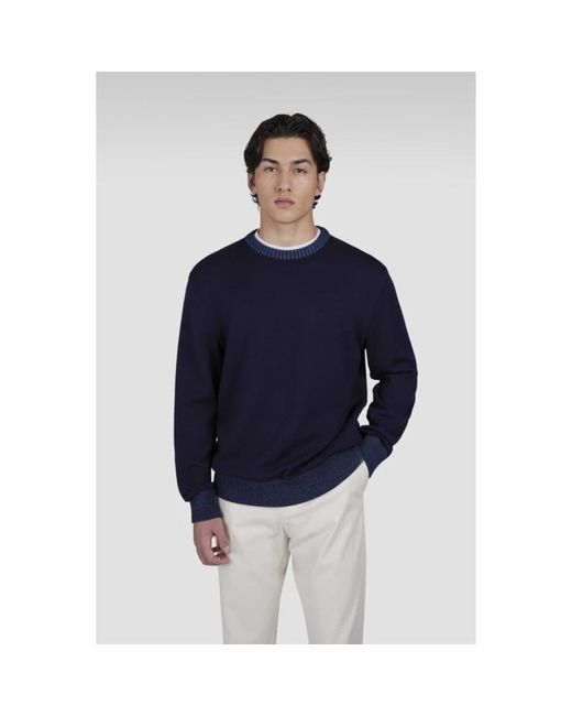 Paul & Shark Innovatieve Soft Cool Touch Crewneck Sweater in het Blue voor heren