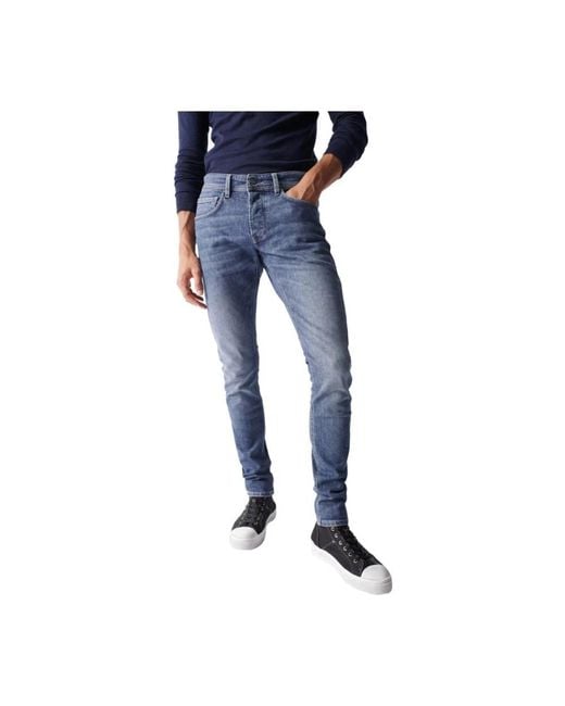 Salsa Jeans Blue Slim-Fit Jeans for men