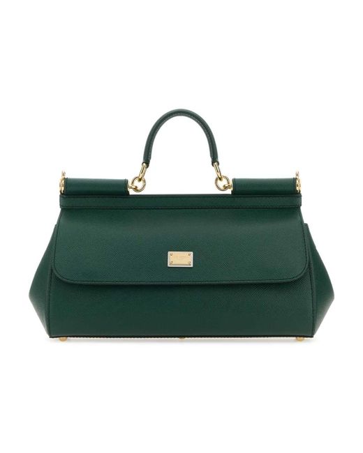 Dolce & Gabbana Green Grüne leder sicily handtasche