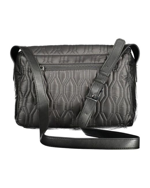 Desigual Black Schwarze Polyurethan-Handtasche Mit Verstellbarem Schultergurt