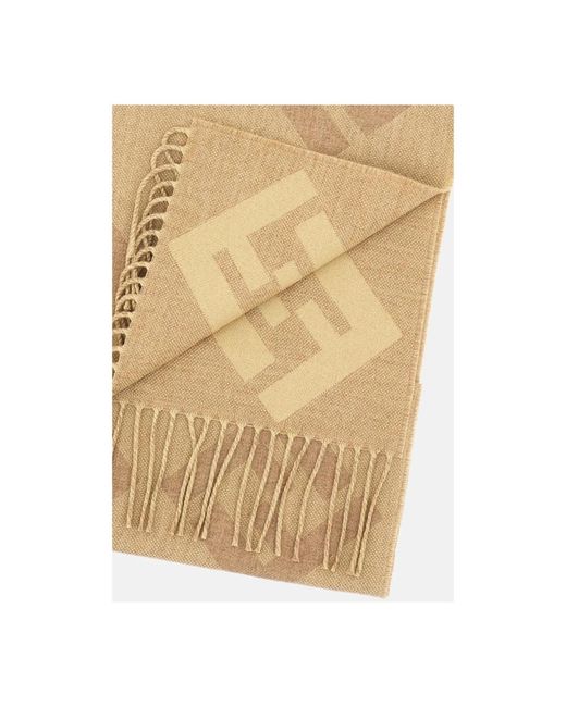Fendi Natural Winter Scarves for men