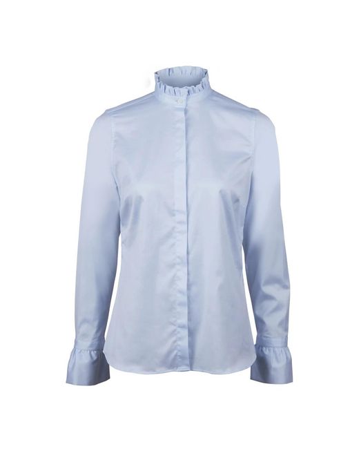 Stenstroms Overhemden ,Blauw ,Katoen Darya Frill Blouse in het Blue