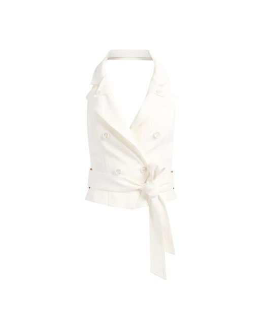 Elisabetta Franchi White Waistcoats