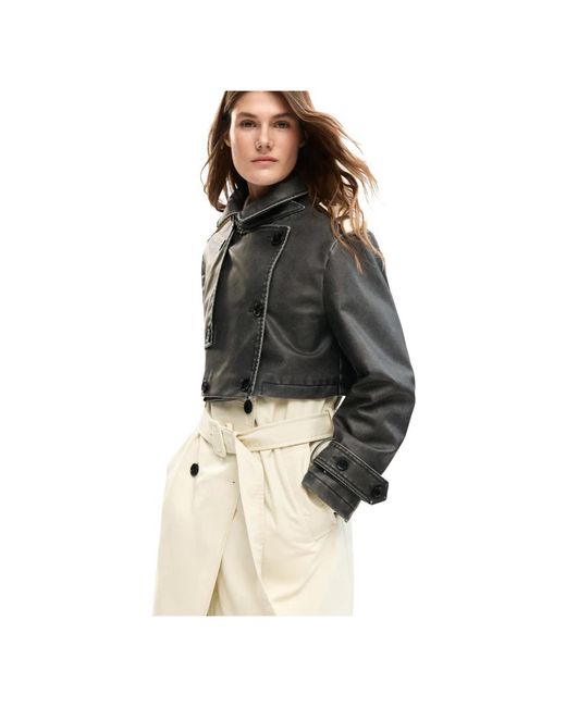 Desigual Blue Trench Coats