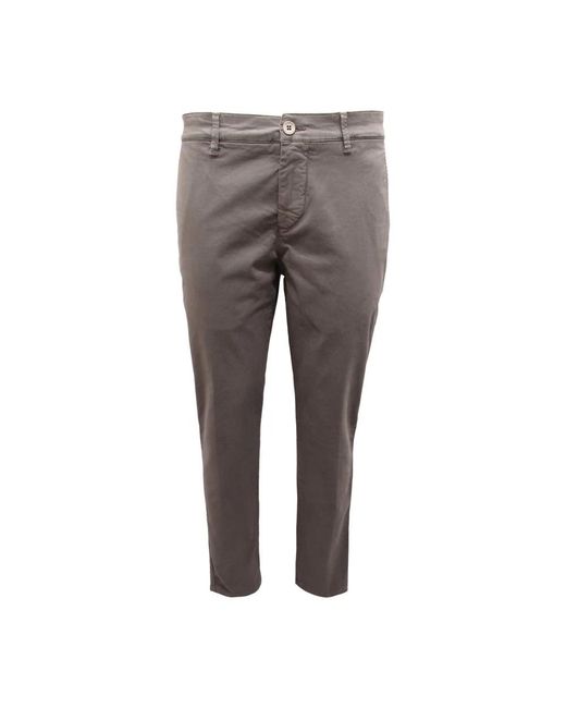 Brooksfield Broeken ,Grijs ,Katoen Slim Fit Broek in het Gray voor heren
