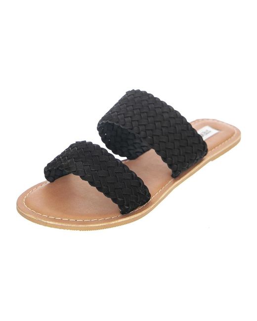 Steve Madden Black Sliders
