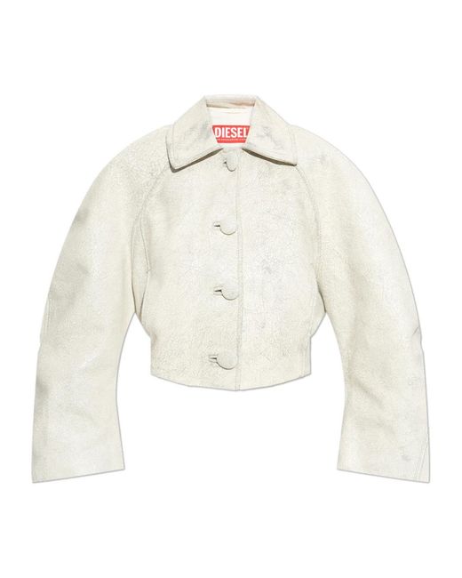 DIESEL Jassen ,Wit ,Polyester L-Raya Jacket in het White