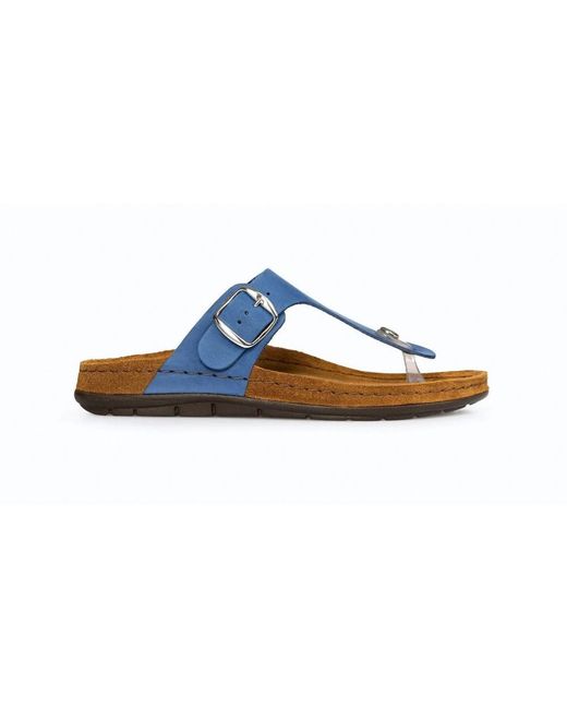 Rohde Schoenen ,Blauw ,Blauwe Damessandaal Voor De Zomer in het Blue
