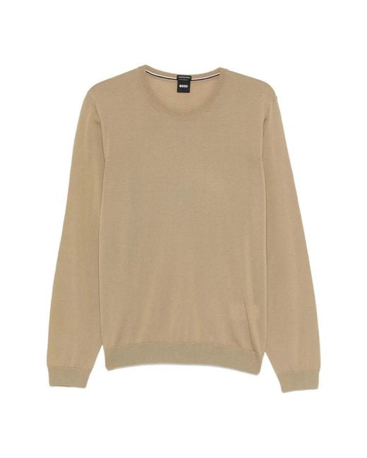 HUGO Natural Round-Neck Knitwear for men