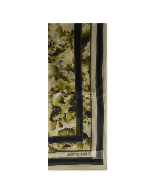 Alberta Ferretti Green Silk Scarves