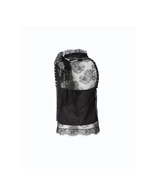 Pinko Black Sleeveless Tops