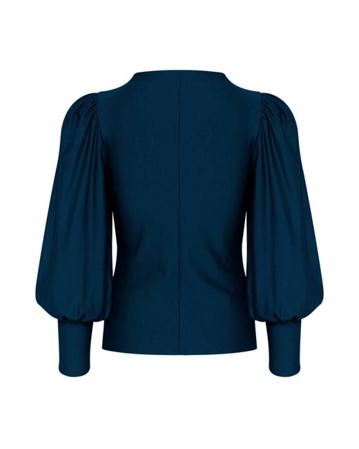 Gestuz Overhemden ,Blauw ,Rifa Gz Pofblouse in het Blue