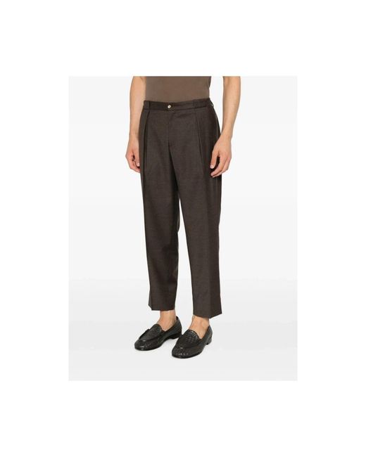 BRIGLIA Gray Suit Trousers for men