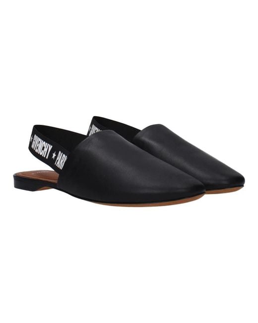 Givenchy Black Schwarze Ledersandale Mit Seitenlogo