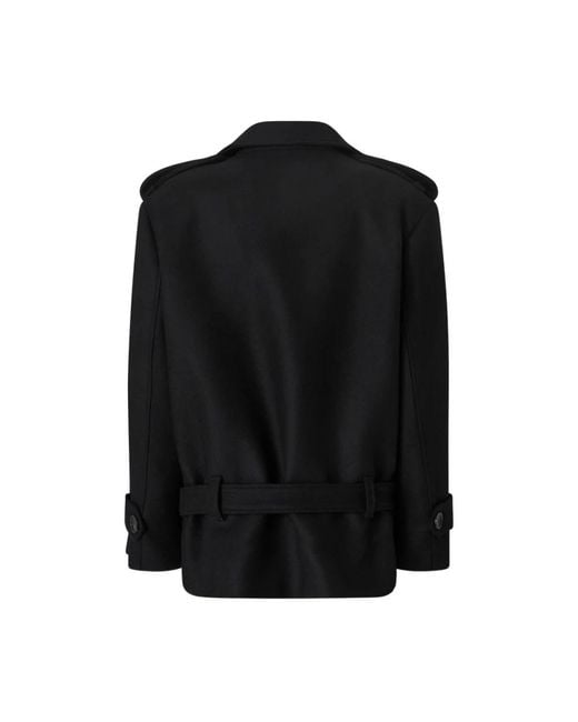 Pinko Tornado Double-Breasted Coat in het Black