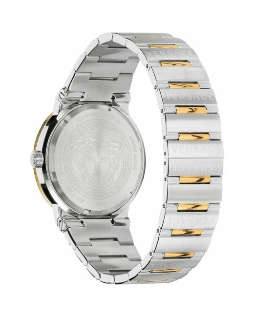 Versace Greca Logo 38 Mm Horloge in het Metallic voor heren