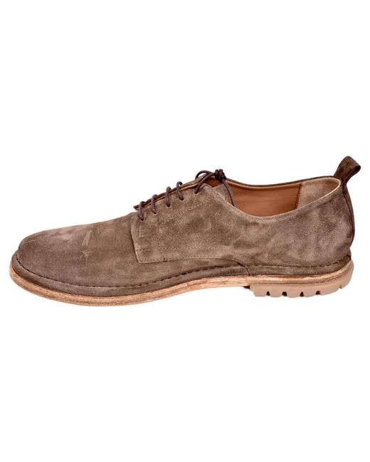 Elia Maurizi Brown Laced Shoes for men