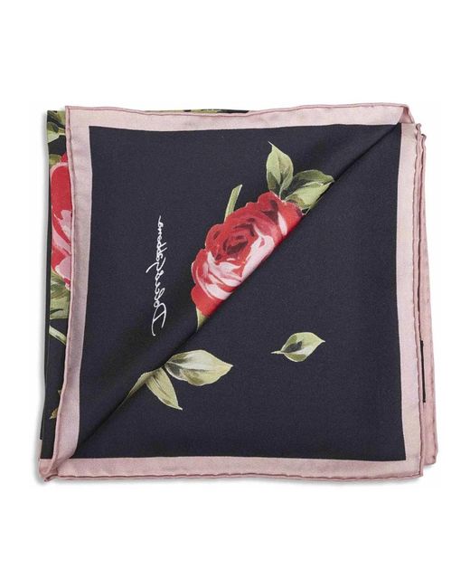 Dolce & Gabbana Blue Silky Scarves