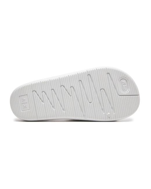 Shoes > flip flops & sliders > sliders Armani Exchange en coloris White