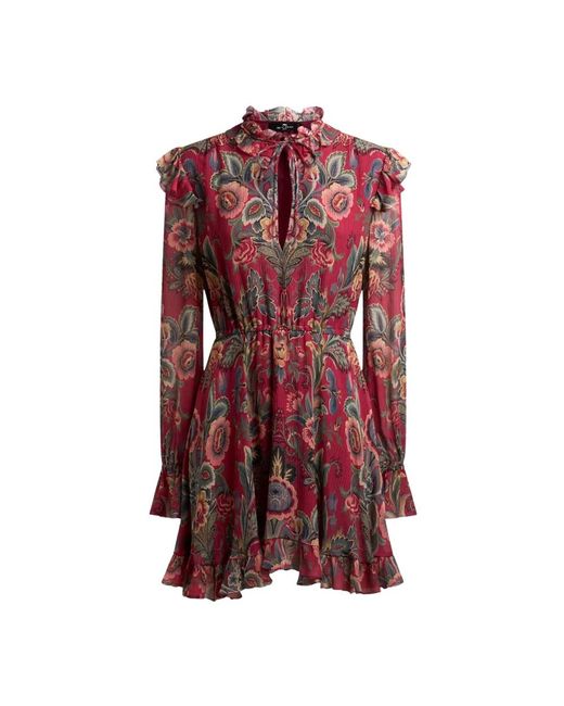 Etro Red Short Dresses