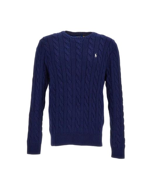 Polo Ralph Lauren Blue Round-Neck Knitwear for men