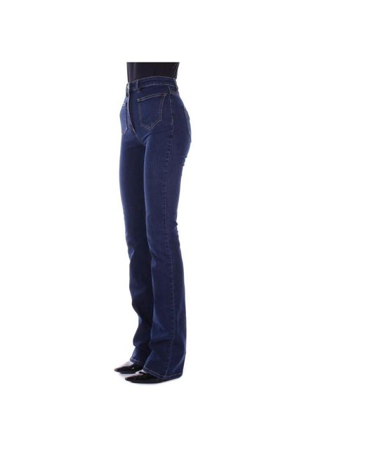 Elisabetta Franchi Blue Blaue skinny jeans mit reißverschluss