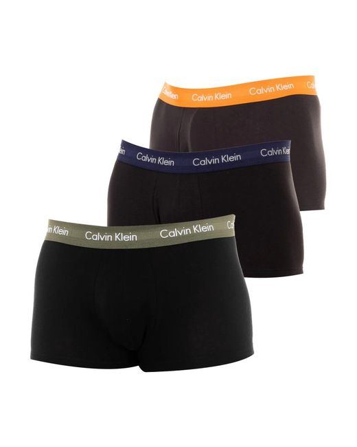 Calvin Klein Low Rise Trunks in het Black voor heren
