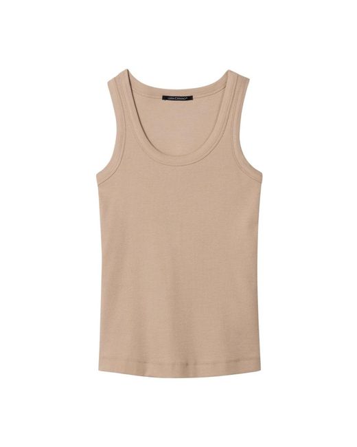 Luisa Cerano Natural Sleeveless Tops