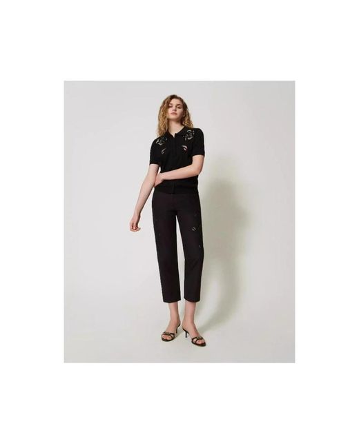 Twinset Black Cropped Trousers